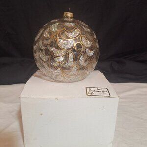 Rogers Christmas House Florida Glitter Glass 5" Ball Ornament